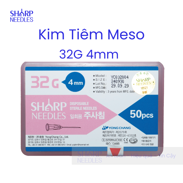 Sharp Needles 32G 4mm